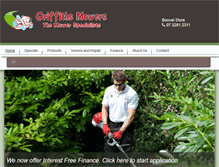 Tablet Screenshot of griffithsmowers.com.au